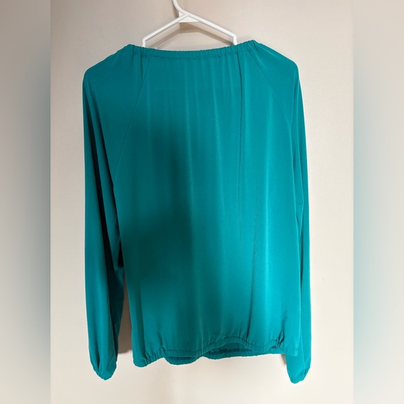 Michael Kors Turquoise Blouse with Gold Detail - Picture 3 of 6